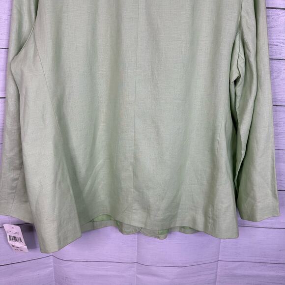 Bagatelle Womens size 22W VTG Linen Blazer Button Front Green Jacket New - Picture 7 of 8